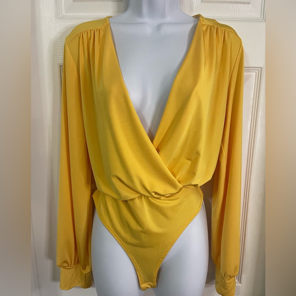 Privy Mustard Long Sleeve Bodysuit
